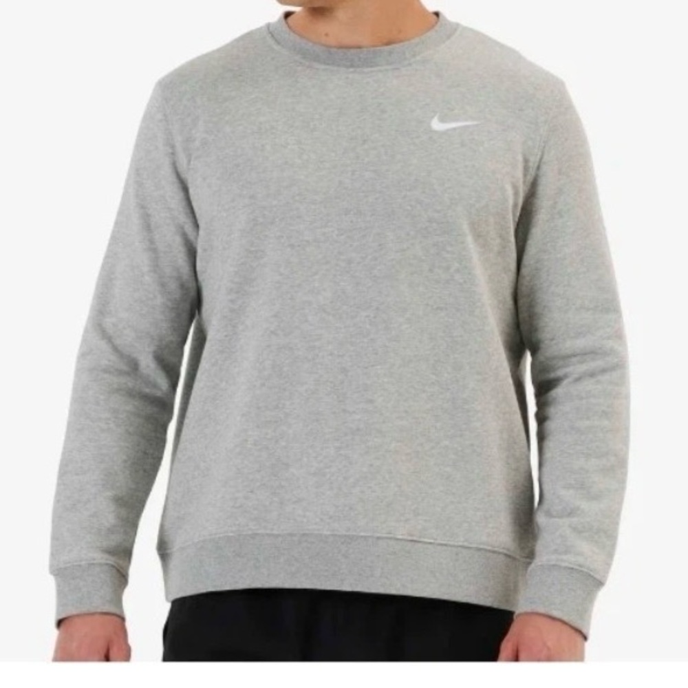 Nike unisex Light Gray strength and conditioning Crewneck Sweater.